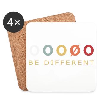 Ø Be Different Denmark Pride Norway Retro - Coasters (set of 4) - white - Front