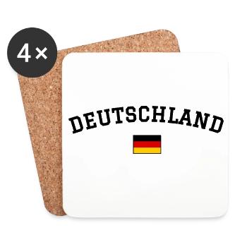 Minimum du drapeau allemand - Dessous de verre (lot de 4) - blanc - Devant