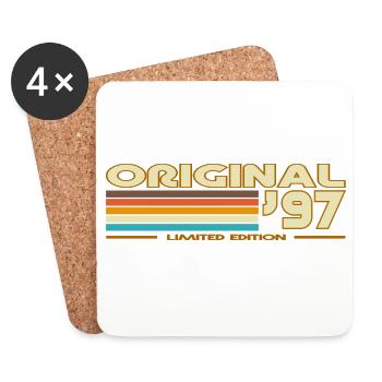 Original 97 Retro Pastel Stripes - Coasters (set of 4) - white - Front