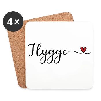 Hygge Herz - Untersetzer (4er-Set) - Weiß - Vorne
