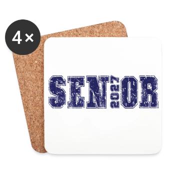Remise des diplômes de terminale 2027 | Maillot de la promotion 2027 - Dessous de verre (lot de 4) - blanc - Devant
