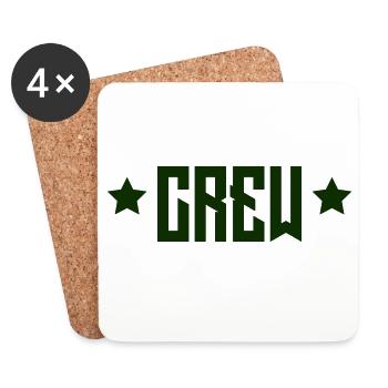 Crew Sterne - Untersetzer (4er-Set) - Weiß - Vorne