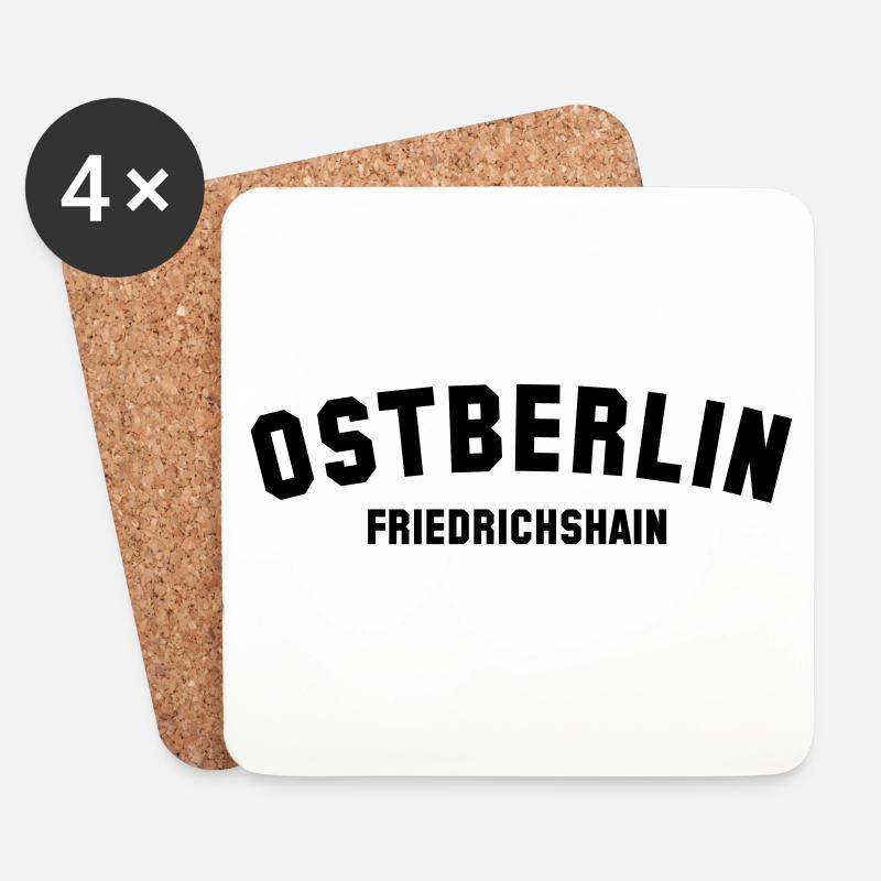 FRIEDRICHSHAIN - Untersetzer (4er-Set) - Weiß