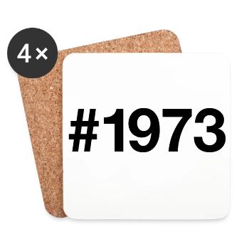 1973 Born 53 Years Old 53rd Birthday - Coasters (set of 4) - white - Front