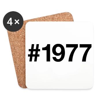 1977 Jahrgang 49 Jahre alt 49. Geburtstag - Untersetzer (4er-Set) - Weiß - Vorne