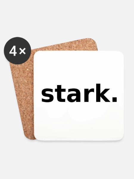 stark. - Untersetzer (4er-Set) - Weiß