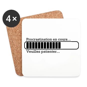 Procrastination in progress ... - Coasters (set of 4) - white - Front