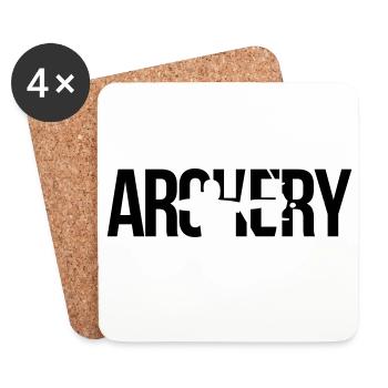 archery - Coasters (set of 4) - white - Front