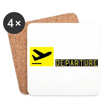 Airplane taking off - Coasters (set of 4) - white - Front