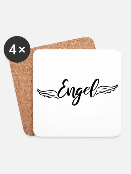 Engel - Untersetzer (4er-Set) - Weiß