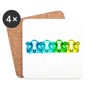 Vaches vaches - Dessous de verre (lot de 4) - blanc - Devant