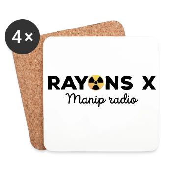 Rayons X Manip radio Danger Logo de Radiologie - Dessous de verre (lot de 4) - blanc - Devant