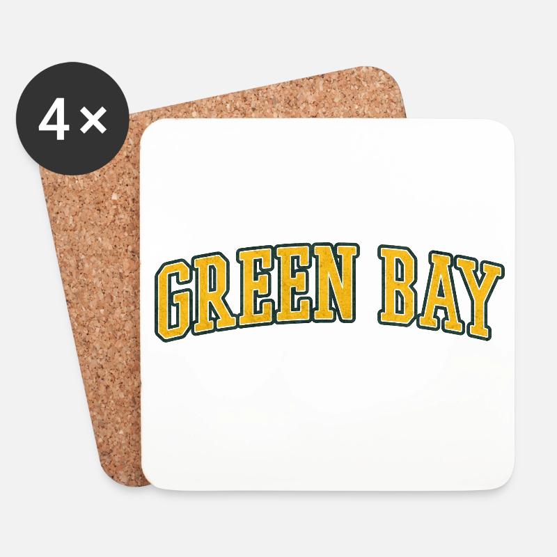 Green Bay Wisconsin - Untersetzer (4er-Set) - Weiß