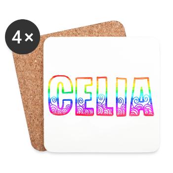 celia rs rainbow - Coasters (set of 4) - white - Front