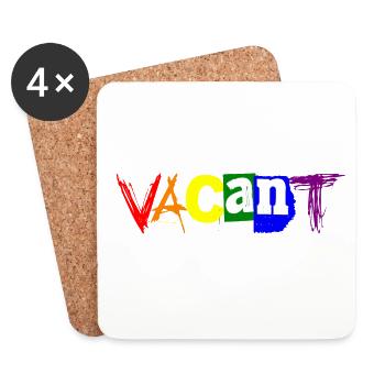 Vacant Lettering 2 - Coasters (set of 4) - white - Front
