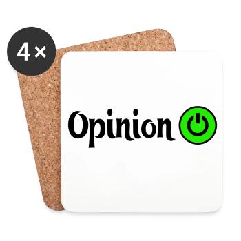 Graphismes de conception de puissance opiniâtres - Dessous de verre (lot de 4) - blanc - Devant