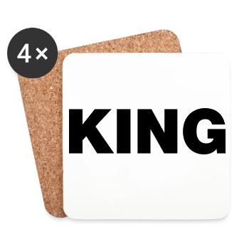 King Typo - Coasters (set of 4) - white - Front