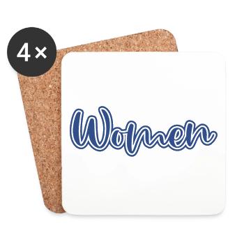 Femme - Dessous de verre (lot de 4) - blanc - Devant