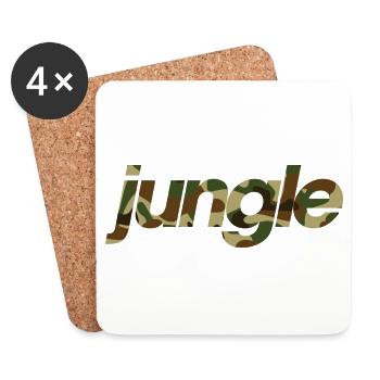 Jungle Soldier Camo Junglist - Coasters (set of 4) - white - Front