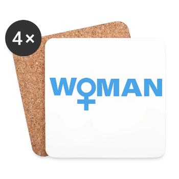 WOMAN - Coasters (set of 4) - white - Front