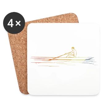 Aviron d’époque - Dessous de verre (lot de 4) - blanc - Devant