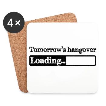 Die Katerverladung von morgen - Untersetzer (4er-Set) - Weiß - Vorne