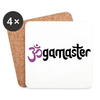 Jogamaster - Typographic OM (3-Color) - Coasters (set of 4) - white - Front