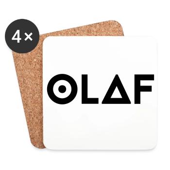 First name Olaf - Coasters (set of 4) - white - Front