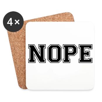 Nope - Coasters (set of 4) - white - Front