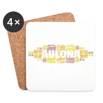 Gift for Aulona - Coasters (set of 4) - white - Front