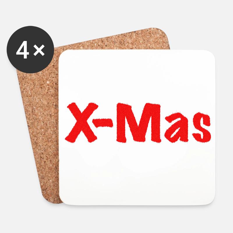 X-Mas - Untersetzer (4er-Set) - Weiß