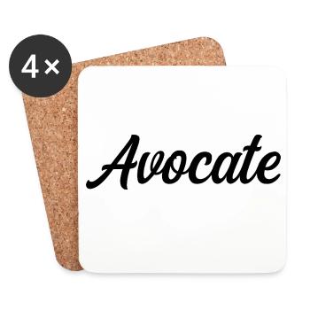 Avocate Droit Justice Tribunal Barreau Défense - Dessous de verre (lot de 4) - blanc - Devant