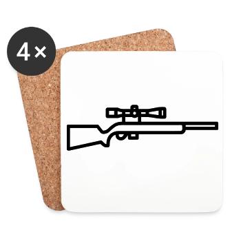 sniper - Coasters (set of 4) - white - Front