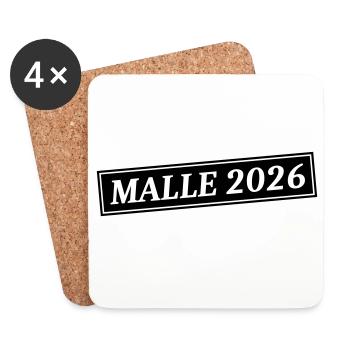 Malle 2026 - Dessous de verre (lot de 4) - blanc - Devant