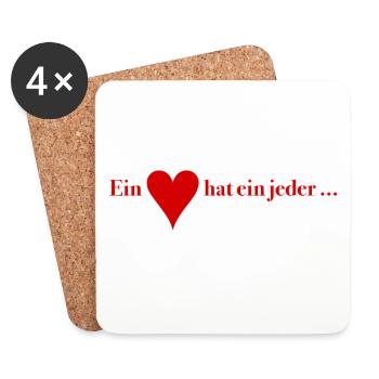 Everyone Has a Heart – Skat Humor Shirt - Coasters (set of 4) - white - Front