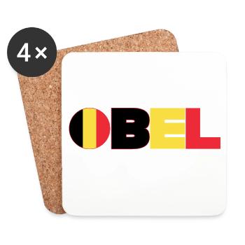 Belgien - Untersetzer (4er-Set) - Weiß - Vorne