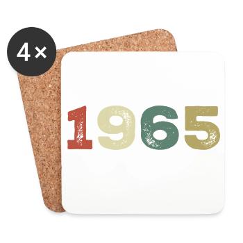 1965 Born in 1965 - Coasters (set of 4) - white - Front
