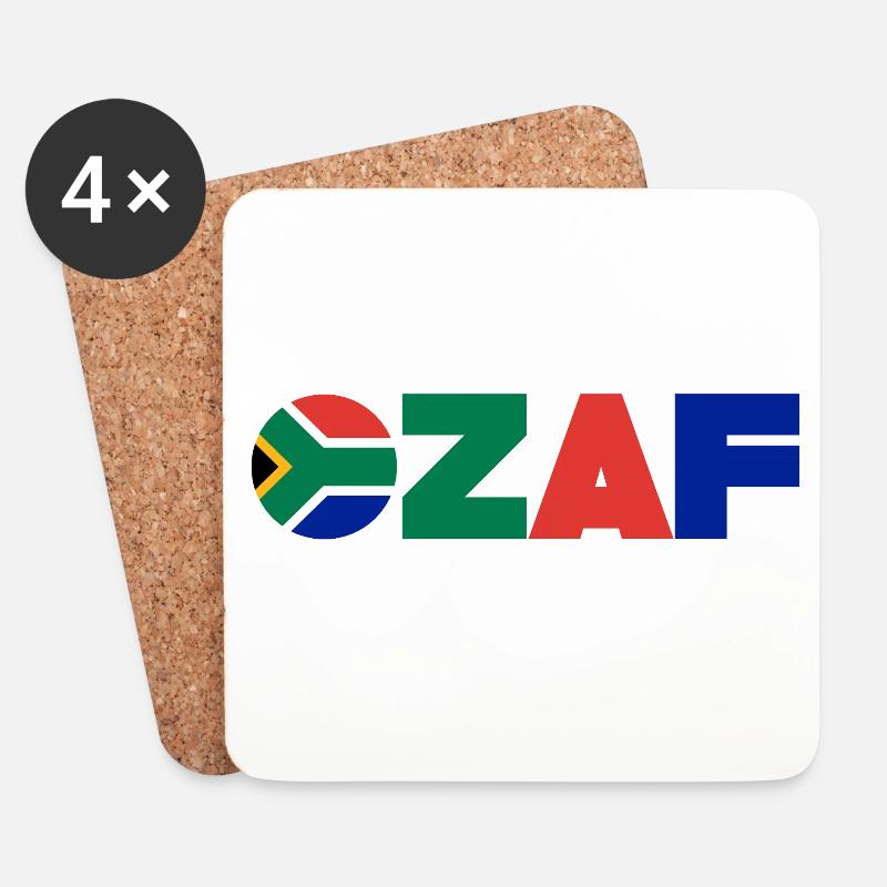 Südafrika - Untersetzer (4er-Set) - Weiß