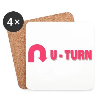U-turn - Coasters (set of 4) - white - Front