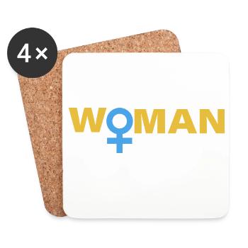Woman - Coasters (set of 4) - white - Front