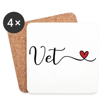 Vet - Coasters (set of 4) - white - Front