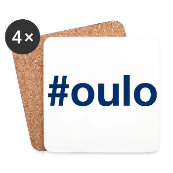 Hashtag Oulo Suomi Finlande - Dessous de verre (lot de 4) - blanc - Devant