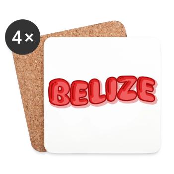 Geschenk für Belize - Untersetzer (4er-Set) - Weiß - Vorne