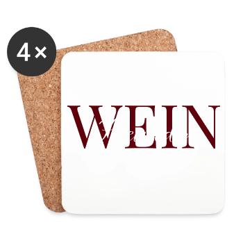 Wine lover red and white - Coasters (set of 4) - white - Front