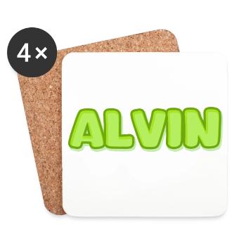 Cadeau pour Alvin - Dessous de verre (lot de 4) - blanc - Devant