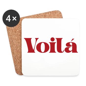 Le tour est joué - Dessous de verre (lot de 4) - blanc - Devant