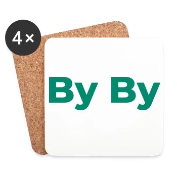 Nach Zitat-Design - Untersetzer (4er-Set) - Weiß - Vorne