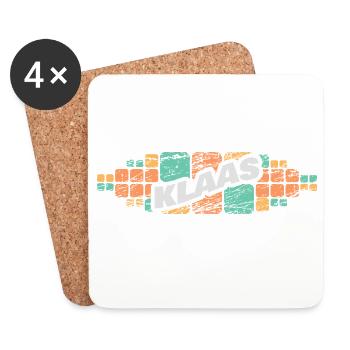 Klaas as a given name - Coasters (set of 4) - white - Front