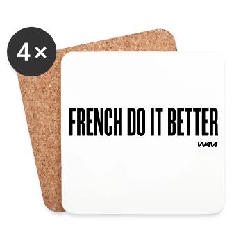 french do it better - Untersetzer (4er-Set) - Weiß - Vorne