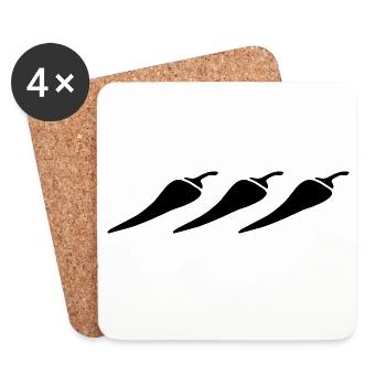Chili - Coasters (set of 4) - white - Front